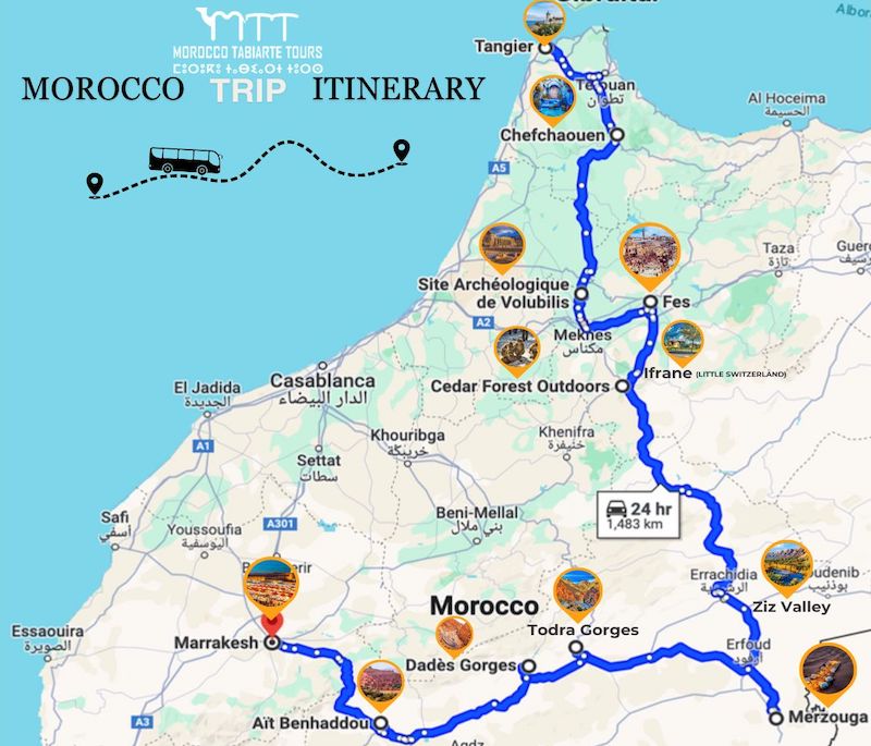 7-Day Morocco tour from Tangier: Perfect One Week Travel Itinerary