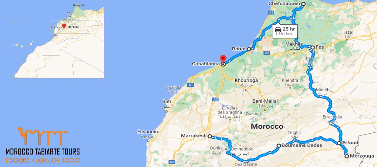 7 days Morocco Itinerary | One "1" week Tour from Marrakech